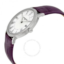 Load image into Gallery viewer, Classima White Dial Purple Leather Ladies Watch 10224